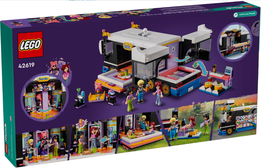 LEGO FRIENDS AUTOCAR DE TURNEU PENTRU STARURI POP, 42619