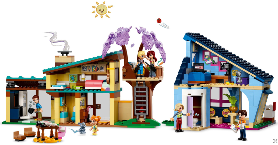 LEGO FRIENDS CASELE FAMILIALE ALE LUI OLLY SI PAISLEY, 42620