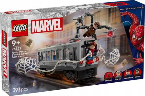Lego Marvel Constructor „Omul-Păianjen vs. Doctor Octopus: Scena din metrou” (393 piese), 76321