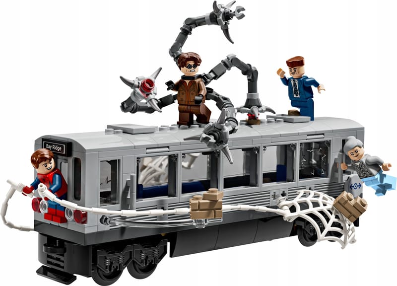 Lego Marvel Constructor „Omul-Păianjen vs. Doctor Octopus: Scena din metrou” (393 piese), 76321