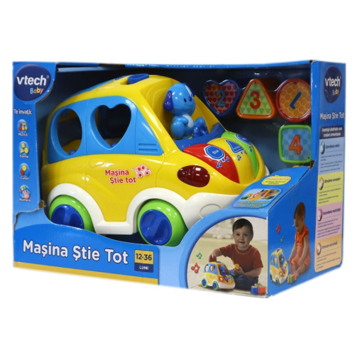 Masina Stie Tot, in limba romana, 1-3 ani, Vtech VT70112