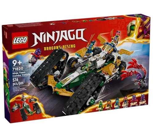 Set de construcție LEGO Ninjago Mașina combinată a echipei ninja, 71820