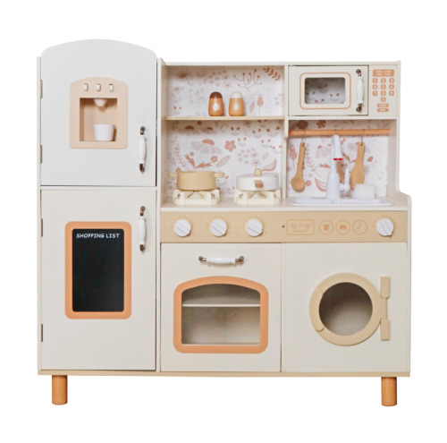 Bucătărie din lemn cu accesorii și funcții, 90,1 x 29,7 x 90 cm, albă, W10C790F