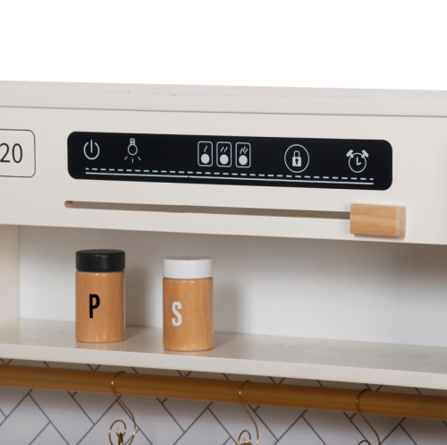 Bucătărie din lemn cu accesorii și funcții, 91*29*90cm, Alb, W10C923B