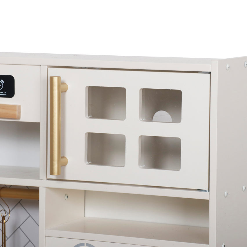 Bucătărie din lemn cu accesorii și funcții, 91*29*90cm, Alb, W10C923B