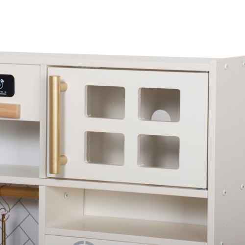 Bucătărie din lemn cu accesorii și funcții, 91*29*90cm, Alb, W10C923B