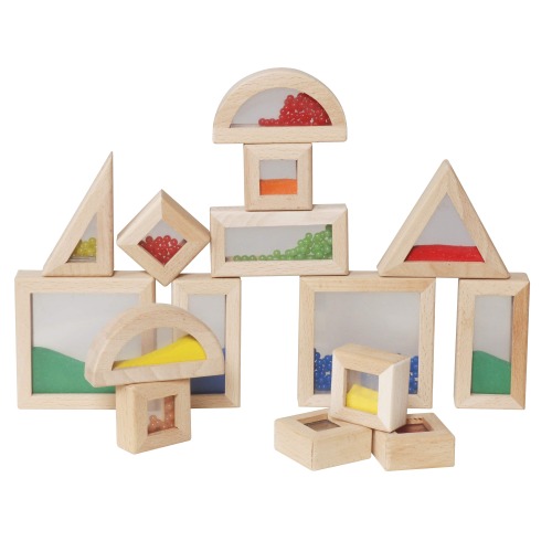 Blocuri senzoriale din lemn, 15 bucăți, W13A333