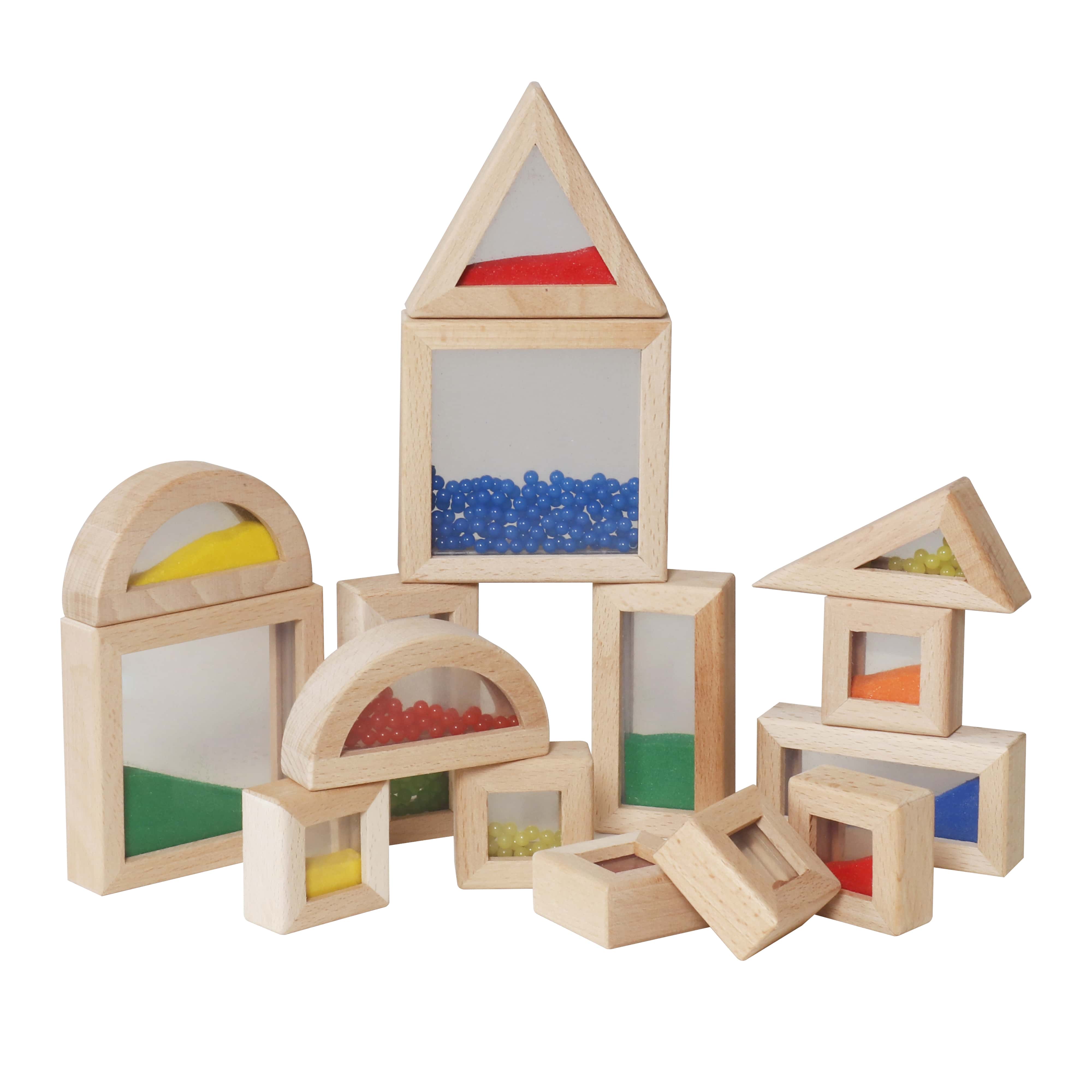 Blocuri senzoriale din lemn, 15 bucăți, W13A333