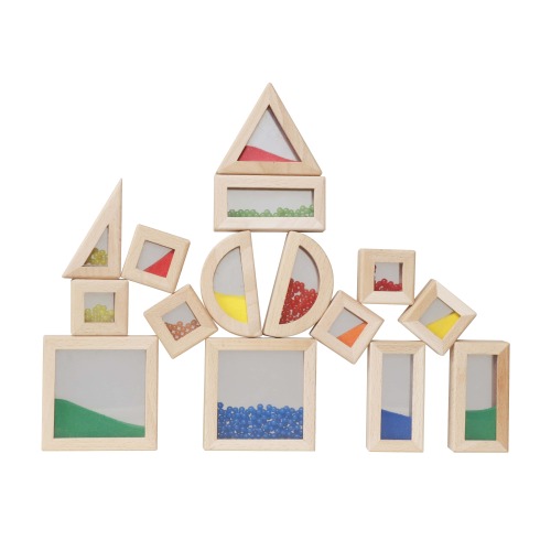 Blocuri senzoriale din lemn, 15 bucăți, W13A333