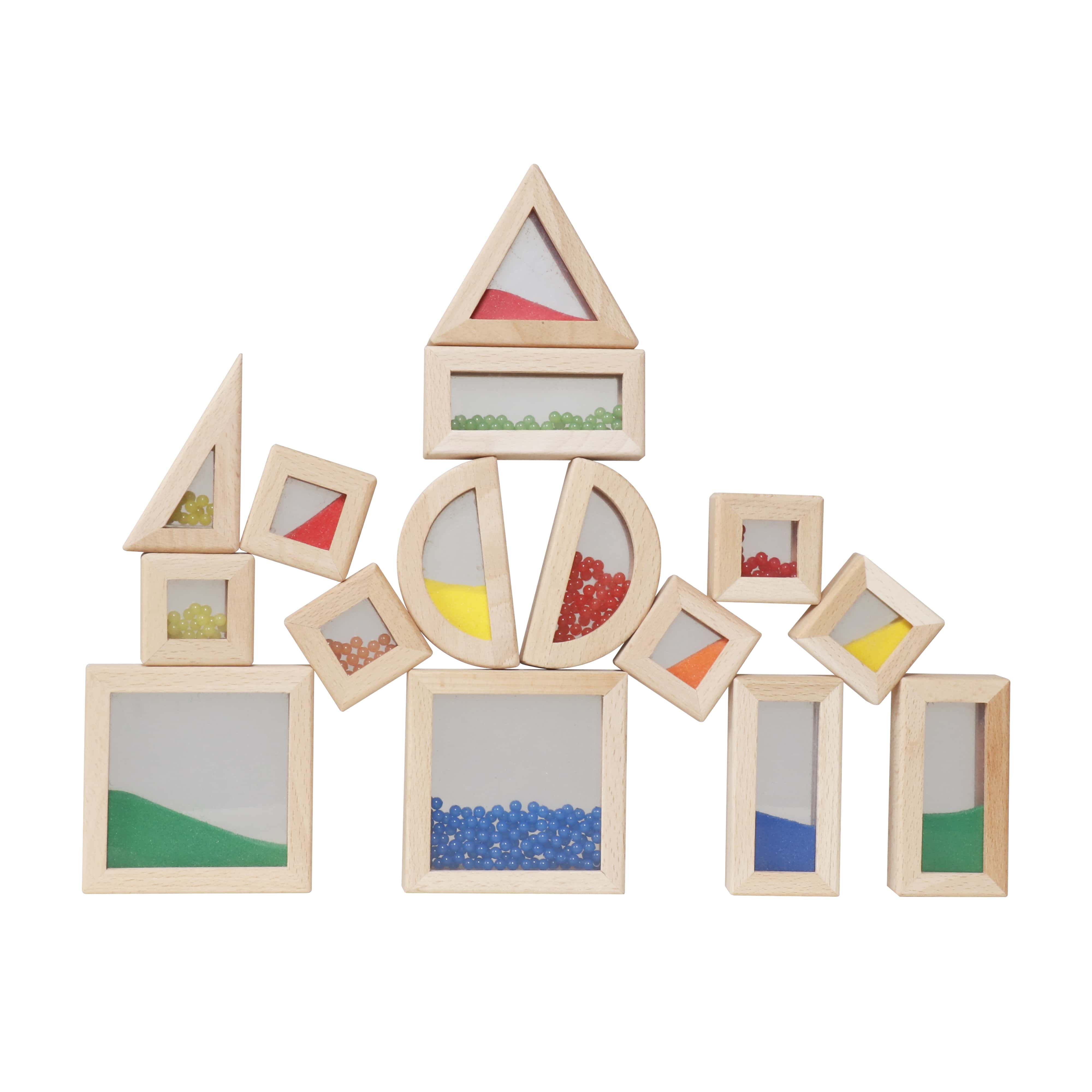 Blocuri senzoriale din lemn, 15 bucăți, W13A333