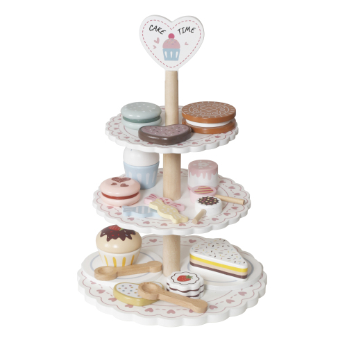 Suport de desert din lemn pentru jucării W10L068