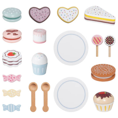 Suport de desert din lemn pentru jucării W10L068