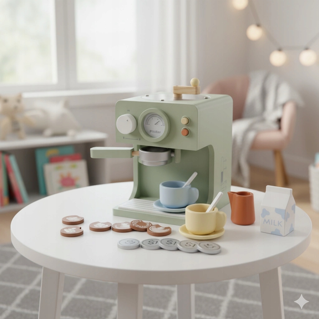 Espressor din lemn cu accesorii W10D026