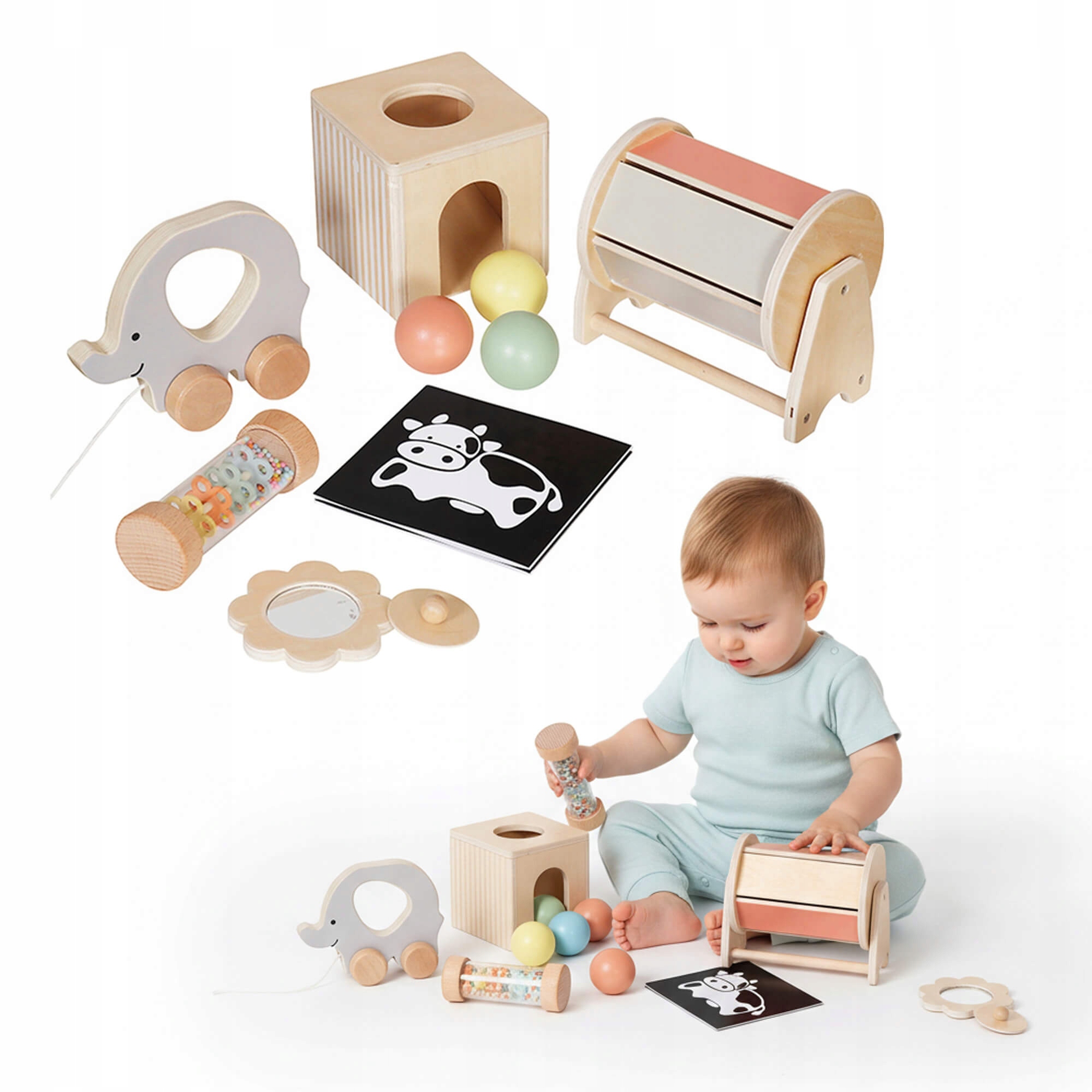 Набор деревянных погремушек W12F277