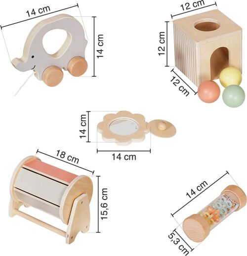 Набор деревянных погремушек W12F277