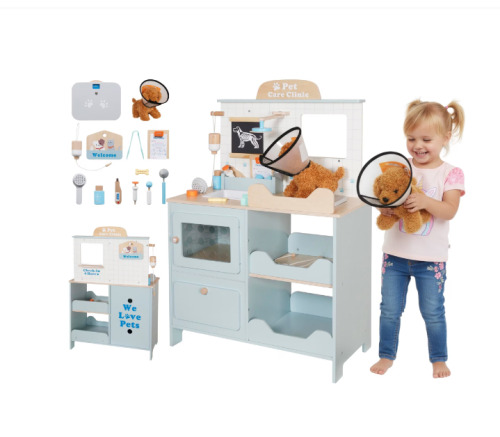 Set de joacă din lemn „Clinică veterinară” W10L016