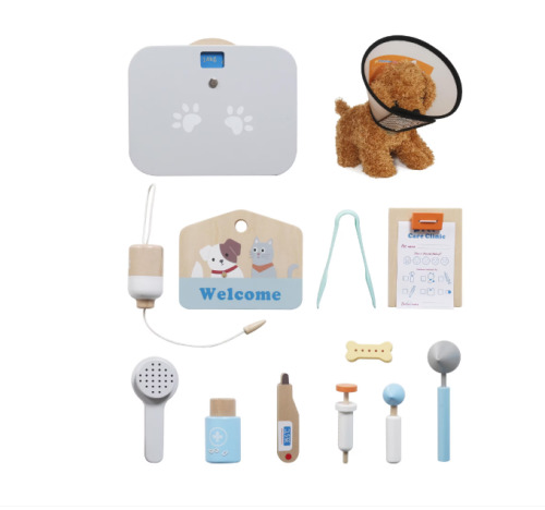 Set de joacă din lemn „Clinică veterinară” W10L016