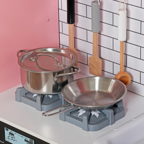 Bucătărie din lemn cu accesorii și funcții, 94*31*94 cm, roz, W10C513O