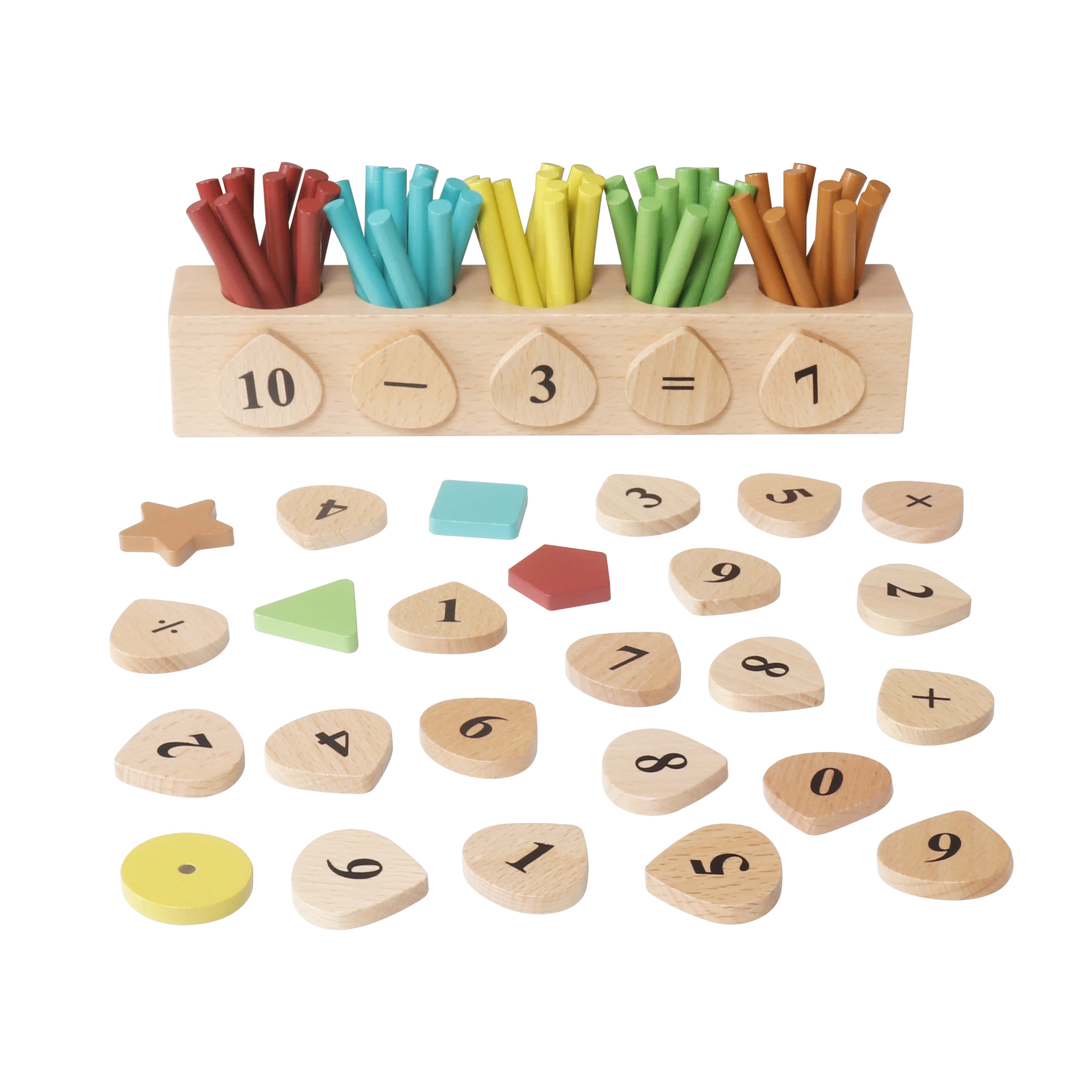 Joc educativ din lemn pentru numărat, W12E185B
