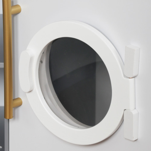 Bucătărie din lemn cu accesorii și funcții, 134*80*99cm, gri, W10C933C