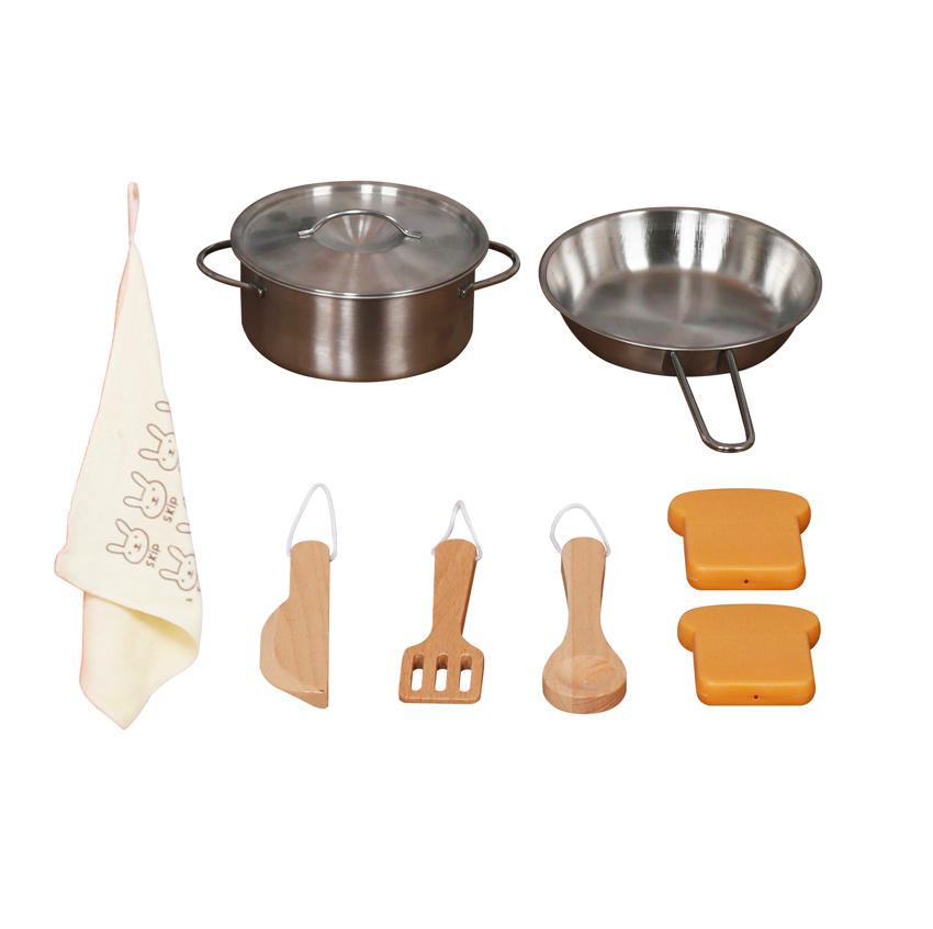 Bucătărie din lemn cu accesorii și funcții, 134*80*99cm, roz, W10C933J