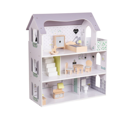 Casă de păpuși din lemn 62*27*70 cm, W06A393