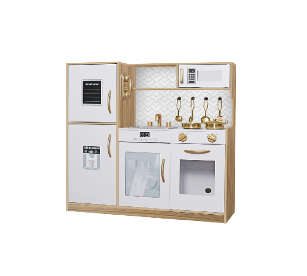 Деревянная Кухня с аксессуарами и функциами 80*23,7*80cм, бело/беж, W10C970