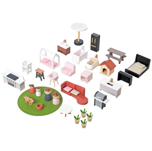 Căsuță de păpuși din lemn 59,5 x 30 x 79 cm, W06A539