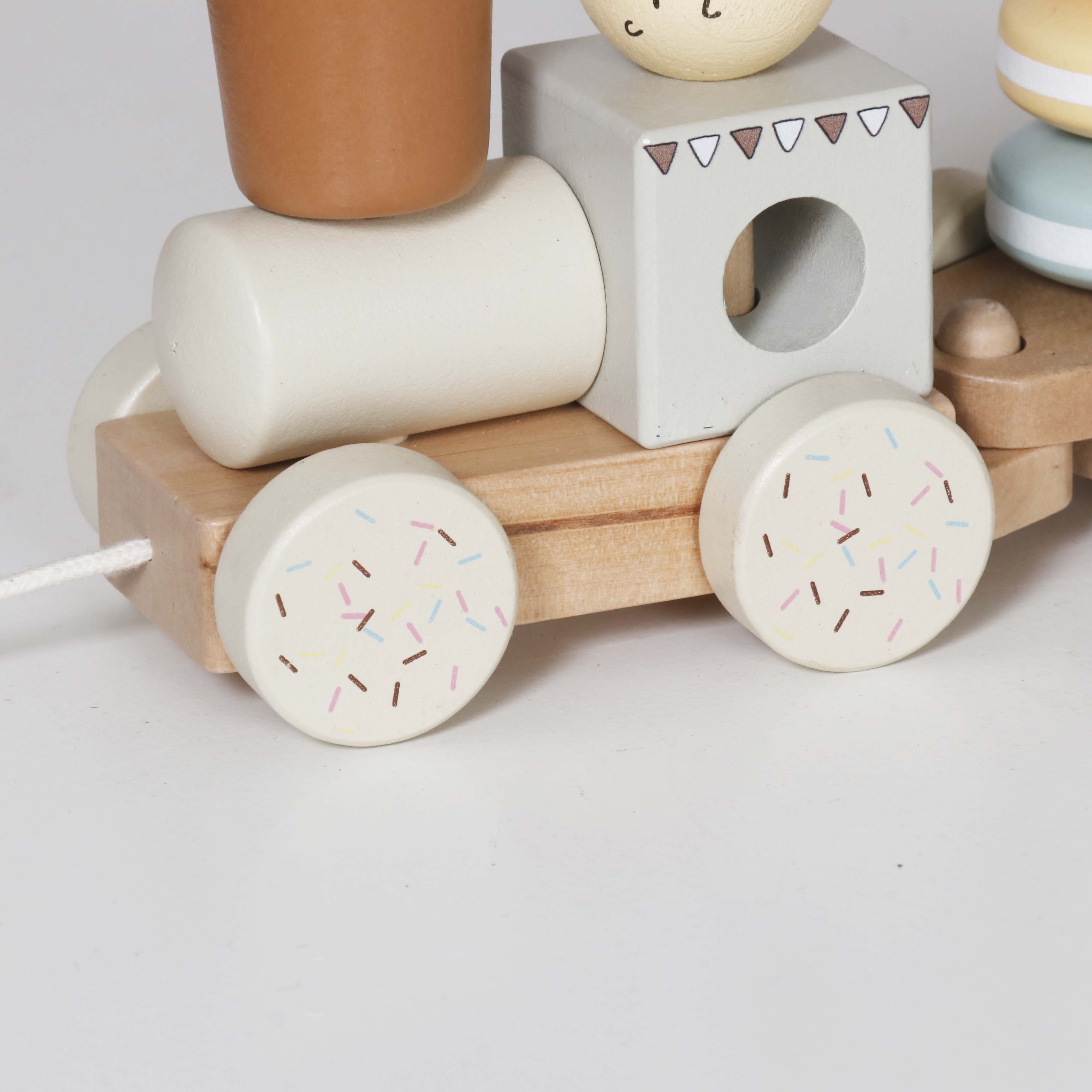 Jucărie din lemn de împins-și-tras „Tren”, W04A667