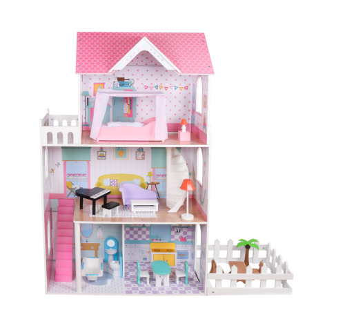 Casă de păpuși din lemn 115*38*125 cm, W06A379