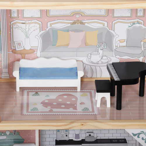 Casă de păpuși din lemn 82*33*121 cm, W06A400C