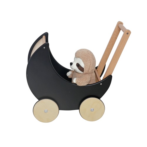 Căruț pentru păpuși din lemn, 40*30*48 cm, negru, W16E112E
