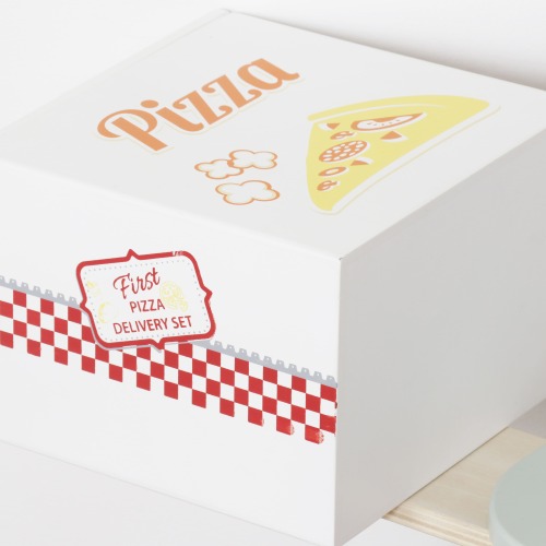 Motocicletă din lemn „Pizza Delivery”, 80×39×54 cm, W16C367