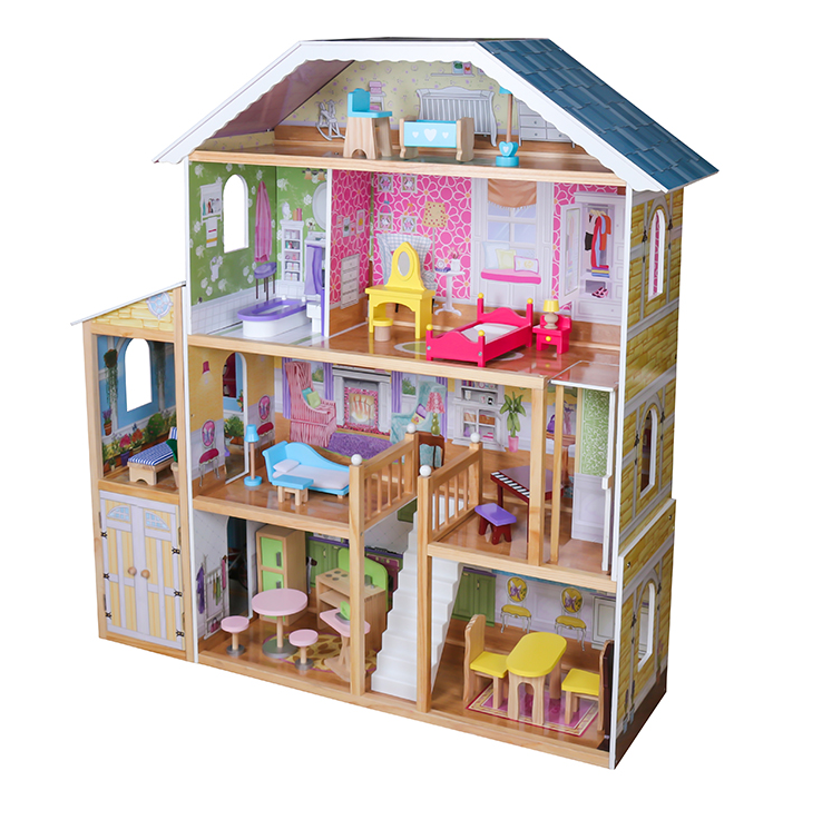 Casă de păpuși din lemn 119*31,5*122,5 cm, W06A358