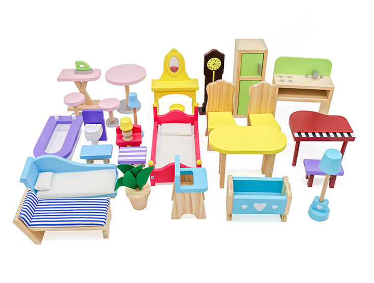 Casă de păpuși din lemn 119*31,5*122,5 cm, W06A358