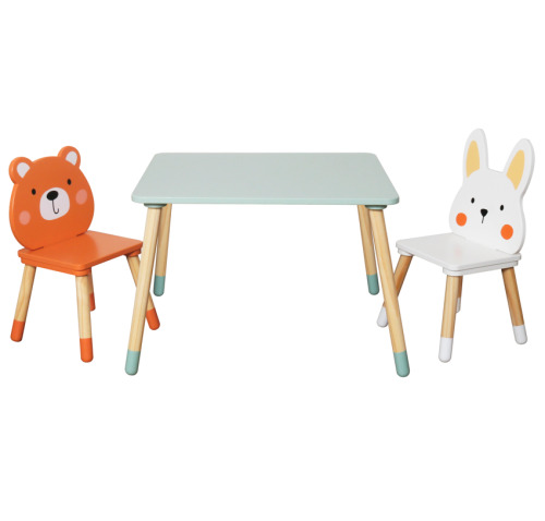 Set masă și 2 scaune din lemn, W08G410B