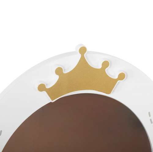 Masa de machiaj din lemn cu scaun, alba W08H206