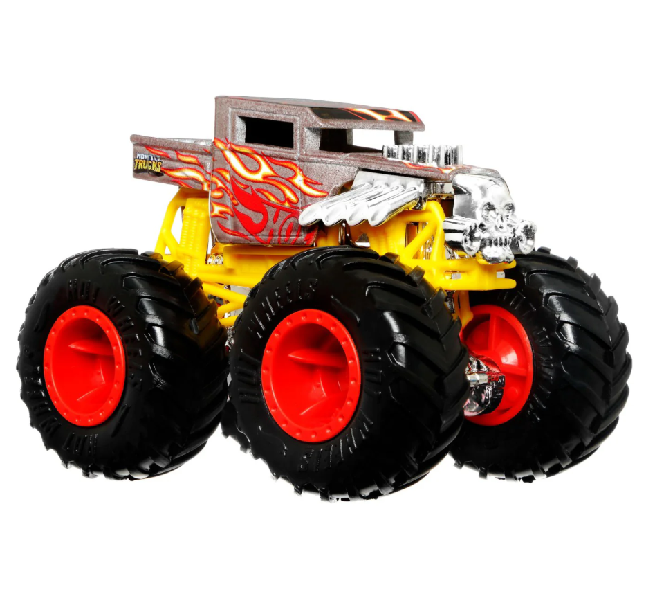 HOT WHEELS MONSTER TRUCK CAMION BONE SHAKER CU CULORI SCHIMBATOARE SCARA 1:64, MTHGX06_HGX07