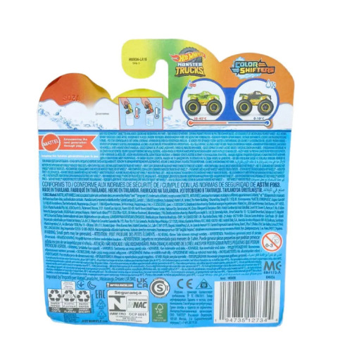 HOT WHEELS MONSTER TRUCK CAMION TORQUE TERROR CU CULORI SCHIMBATOARE SCARA 1:64, MTHGX06_HMH34