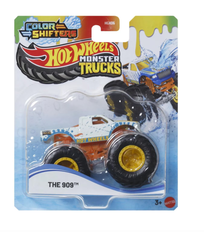 HOT WHEELS MONSTER TRUCK CAMION THE 909 CU CULORI SCHIMBATOARE SCARA 1 LA 64, MTHGX06_JDV86