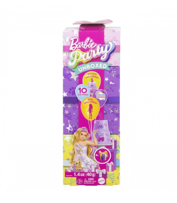 Кукла Барби Распаковка Набор для вечеринки Блондинка, MTJFG70