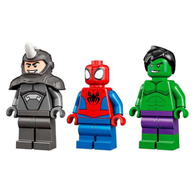 Constructor LEGO Marvel Confruntarea dintre Hulk și Mașina Rinocer 10782