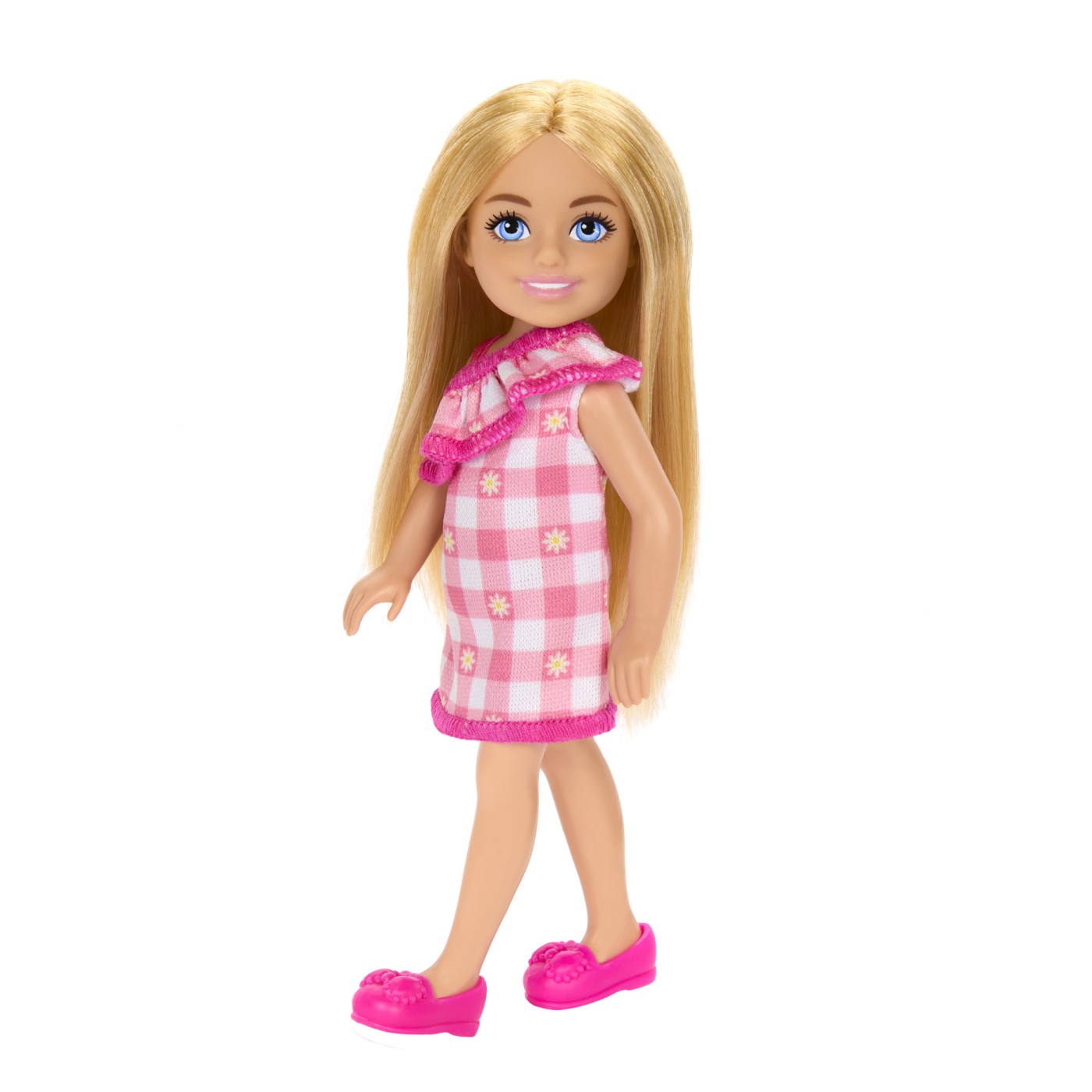 BARBIE PAPUSA CHELSEA BLONDA CU ROCHITA ROZ IN CAROURI, MTDWJ33_HXM95
