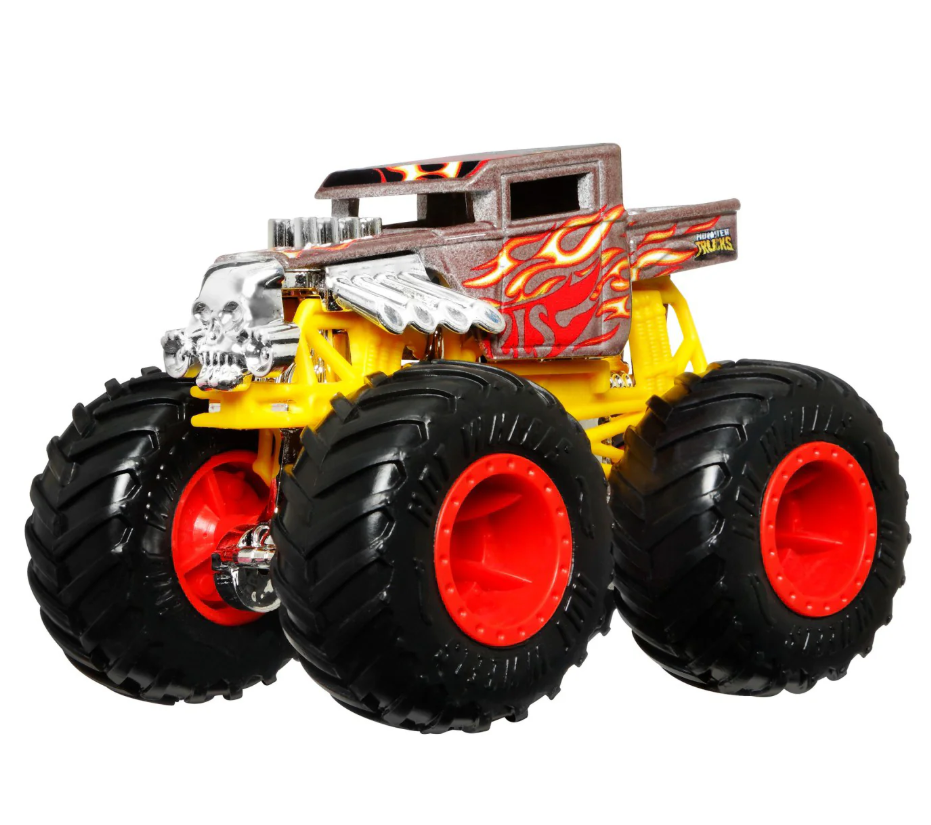 HOT WHEELS MONSTER TRUCK CAMION BONE SHAKER CU CULORI SCHIMBATOARE SCARA 1:64, MTHGX06_HGX07
