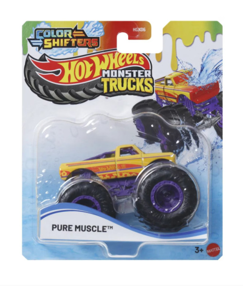 HOT WHEELS MONSTER TRUCK CAMION PURE MUSCLE CU CULORI SCHIMBATOARE SCARA 1 LA 64, MTHGX06_JDV89