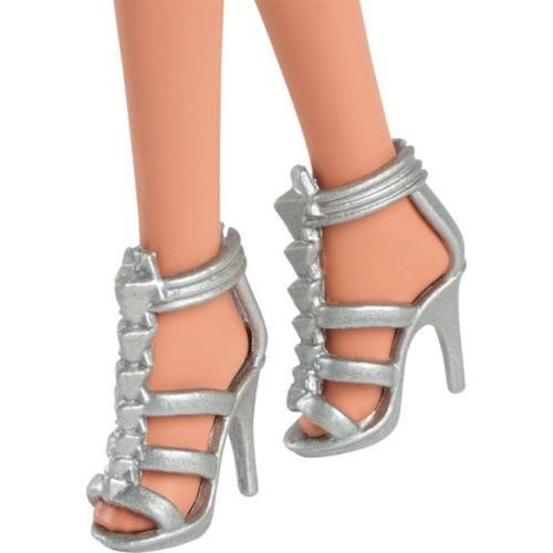 PAPUSA BARBIE FASHIONISTA BRUNETA CU ROCHIE MOV SI COLIER, MTFBR37_HYT92