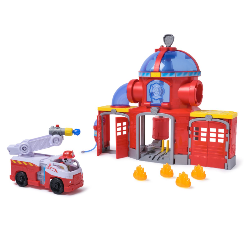 PATRULA CATELUSILOR STATIE DE POMPIERI INTERACTIVA CU ACCESORII SI FIGURINA MARSHALL, 6073760
