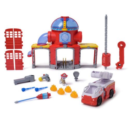 PATRULA CATELUSILOR STATIE DE POMPIERI INTERACTIVA CU ACCESORII SI FIGURINA MARSHALL, 6073760