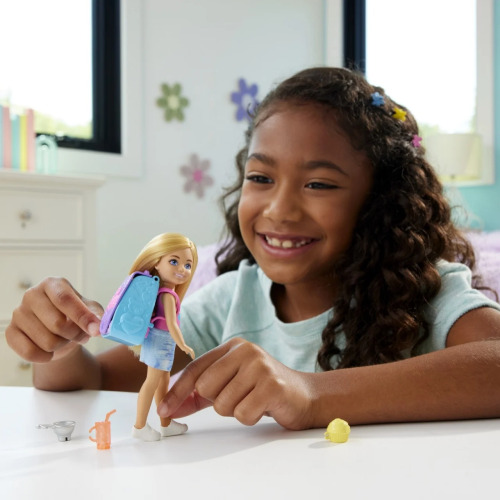 BARBIE PAPUSICA CHELSEA CU RUCSAC PENTRU COACEREA BRIOSELOR, MTJBF46