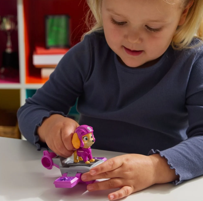 PATRULA CATELUSILOR ACTION PUPS SET VEHICUL DE SALVARE HOVERBOARD SI FIGURINA SKYE 5 CM, 6071503_20149607